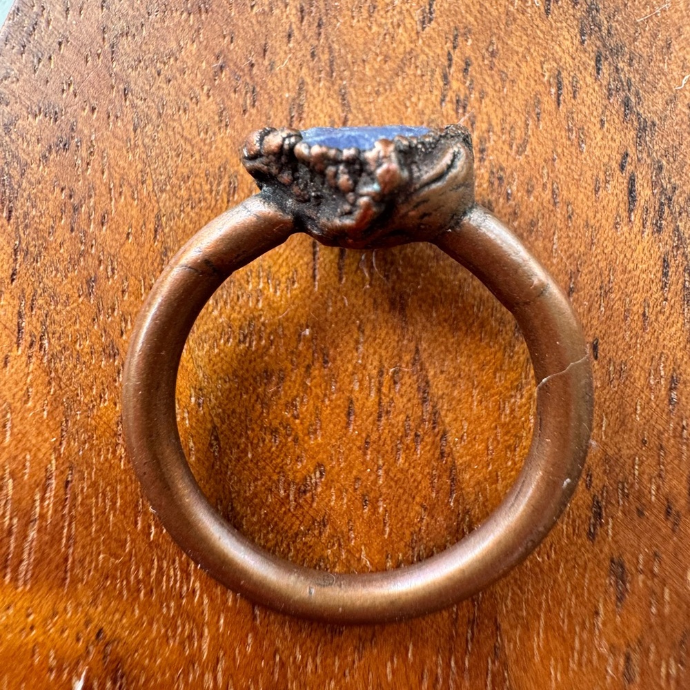 HAWKHOUSE raw tanzanite copper stacking ring - Picture 2 of 6